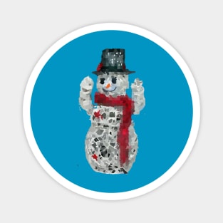 Digital Snowman Magnet